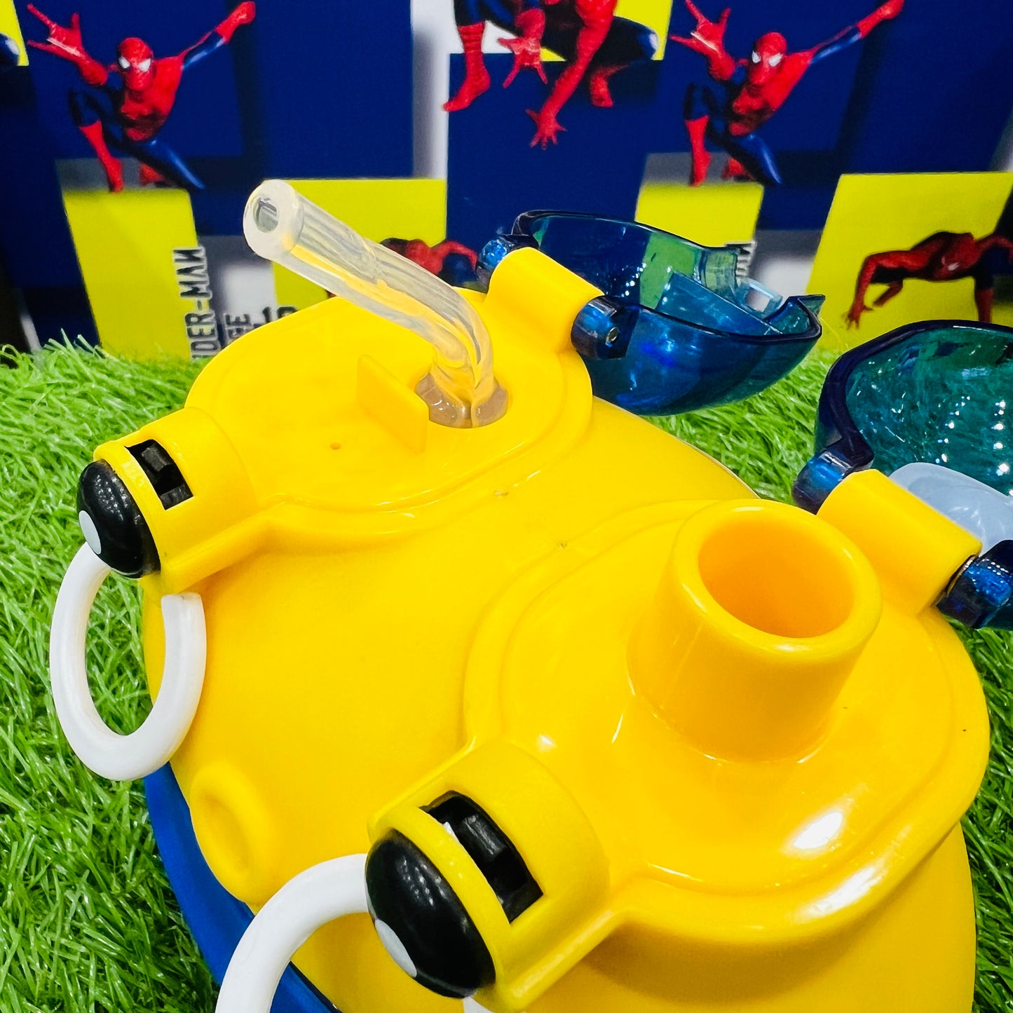 Crab Style Water Bottle Blue & Yellow