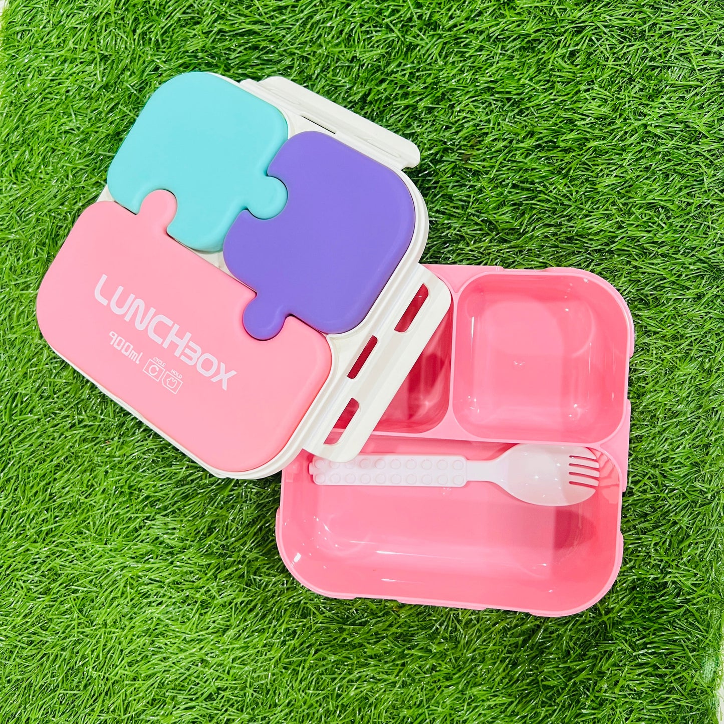 Puzzle Pink Lunch Box