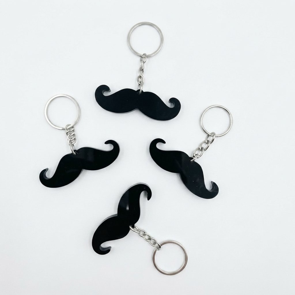 Moustache Keychain