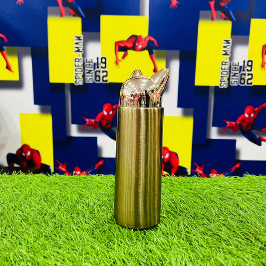 Cat Steel Water Bottle Gold