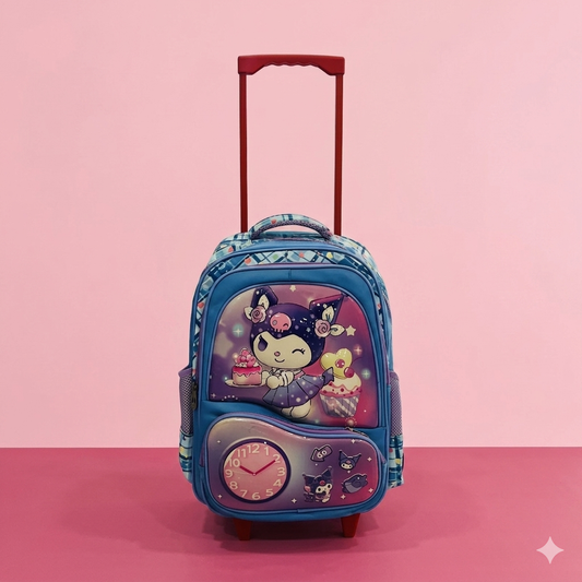Kuromi 3D Trolly School Bag