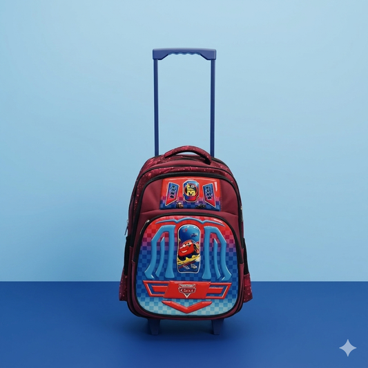 Car 95 3D Trolly School Bag