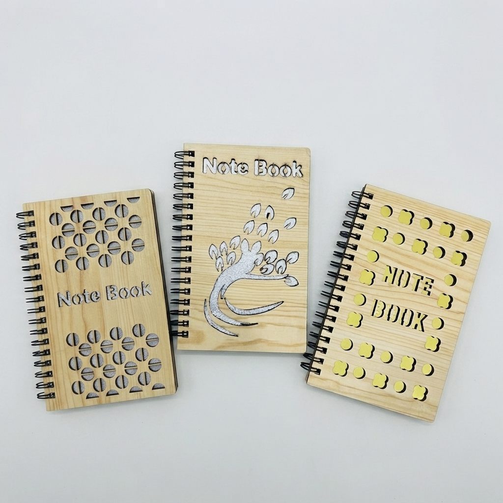 Spiral Wooden Notebook
