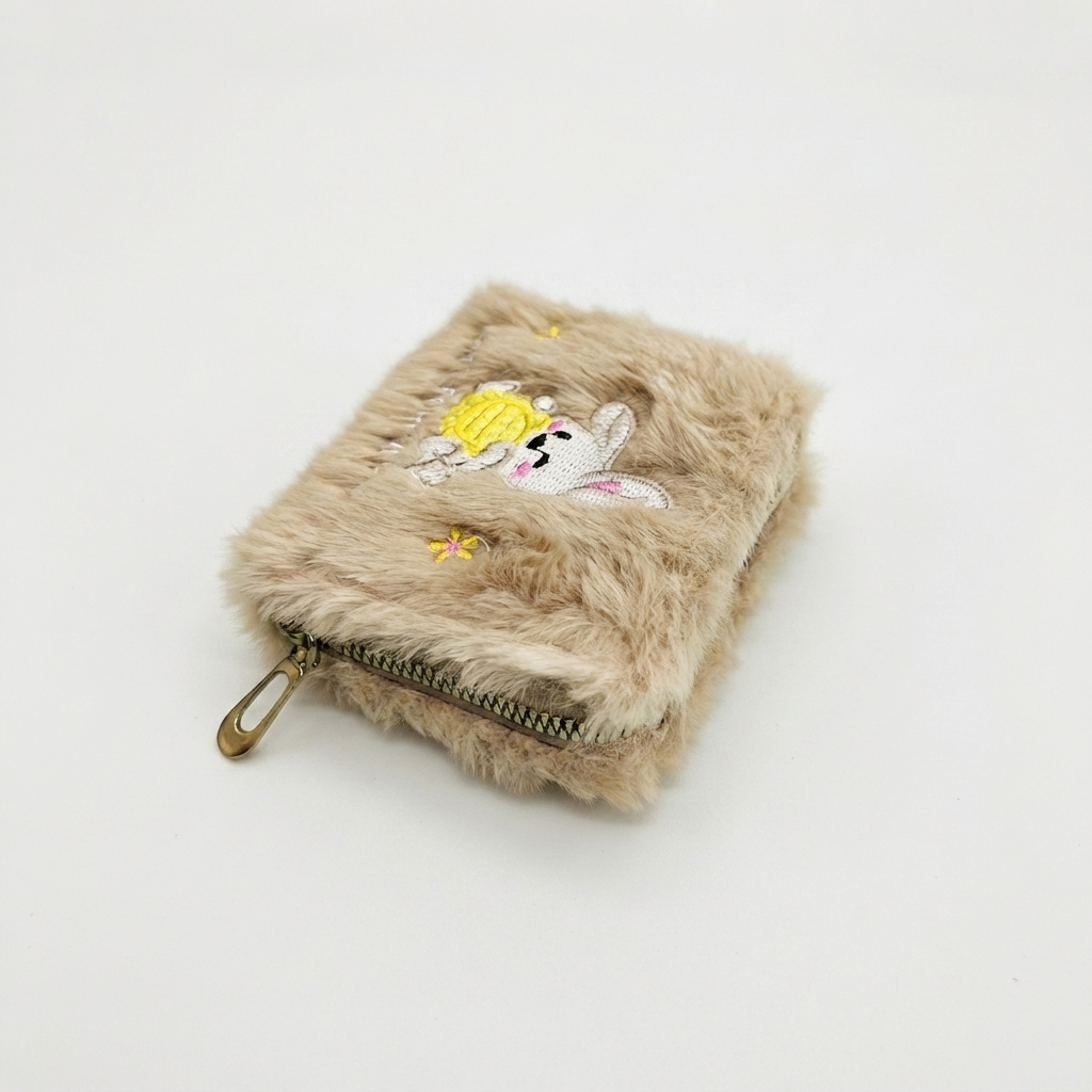 Girls Rabbit Fur Wallet