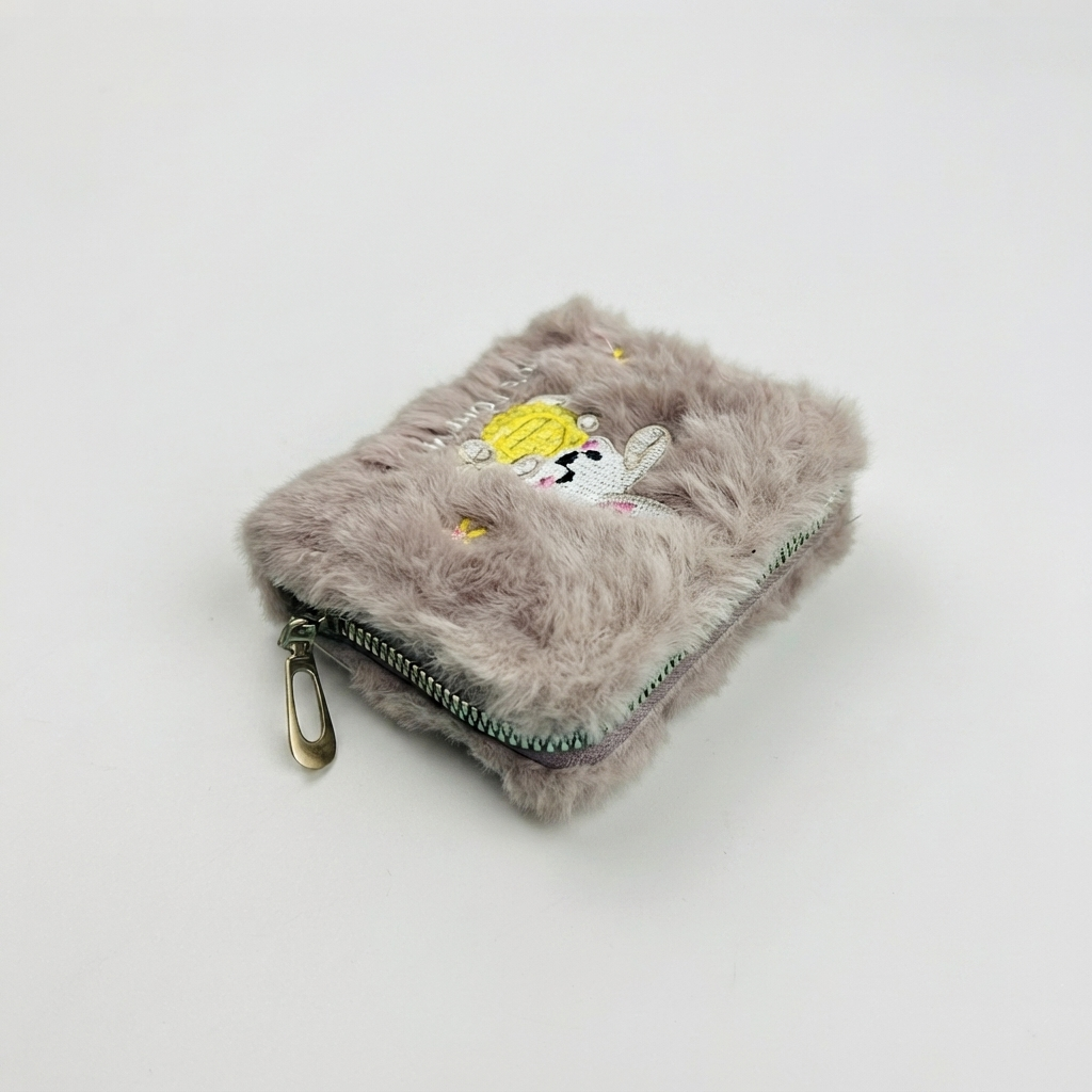 Girls Rabbit Fur Wallet