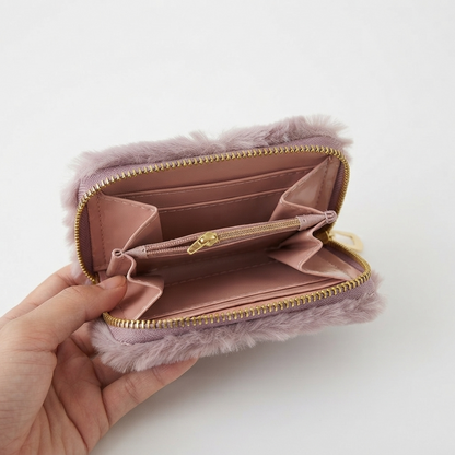Girls Rabbit Fur Wallet