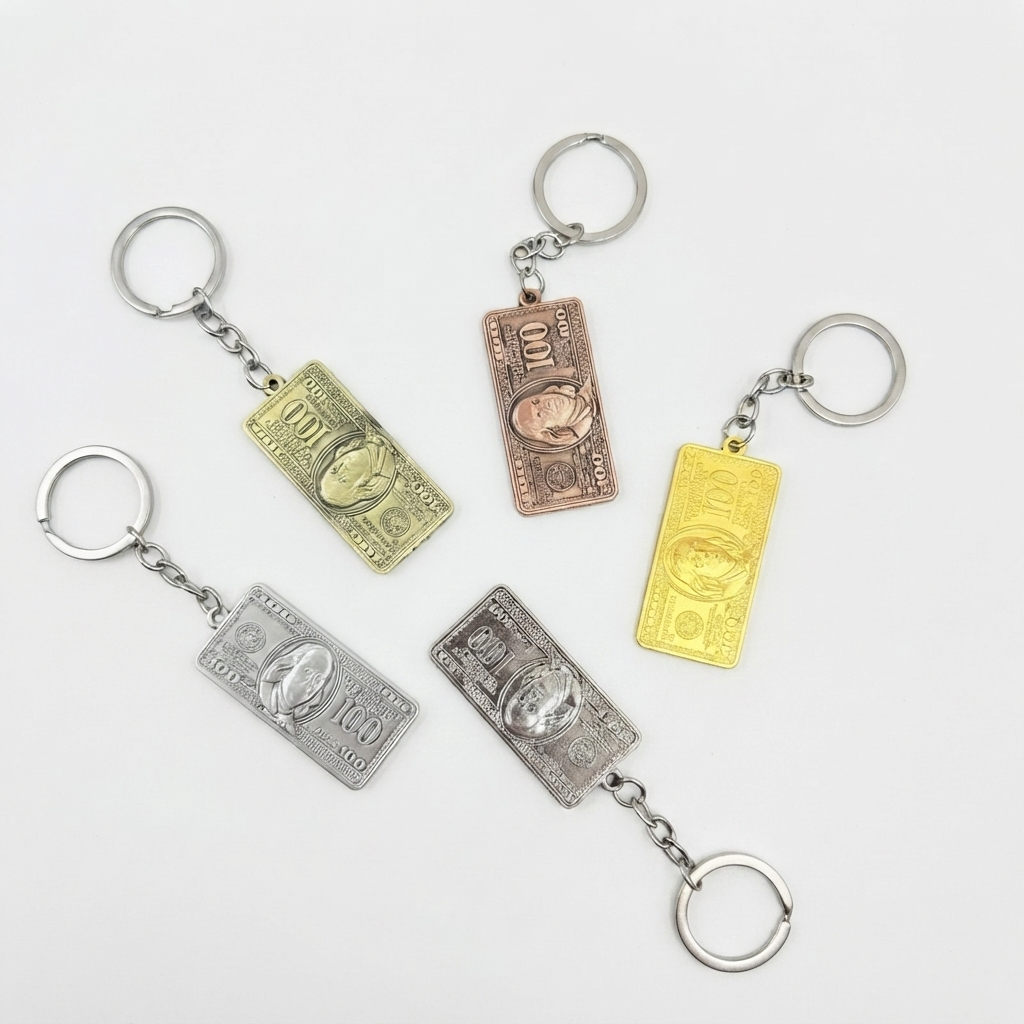 Dollar Metal Keychain
