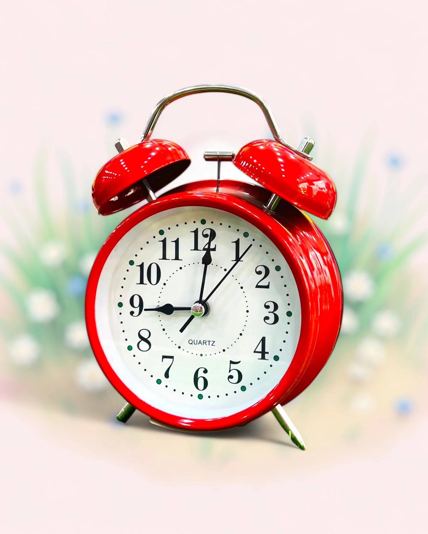 Red Twin Bell Alarm Clock