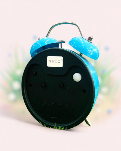Blue Twin Bell Alarm Clock