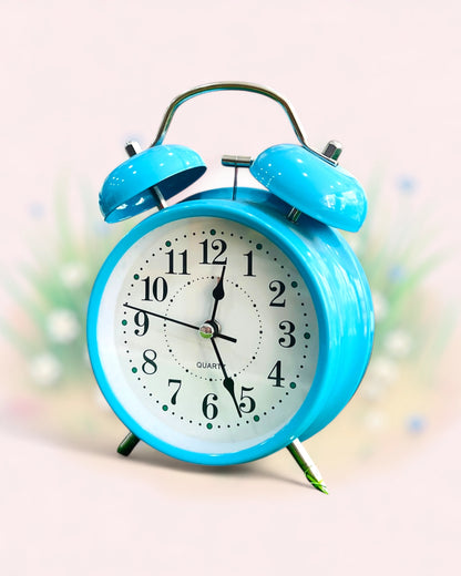 Blue Twin Bell Alarm Clock