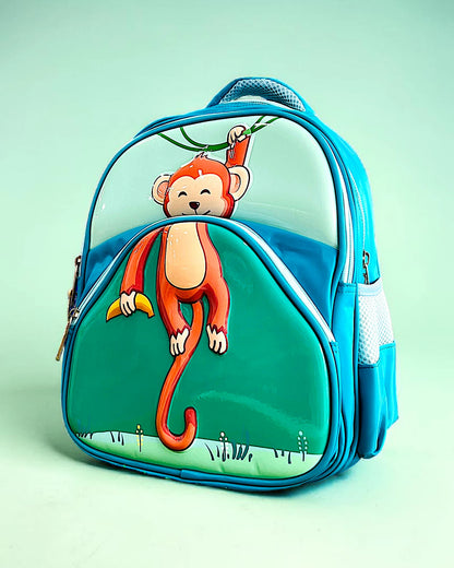 3D Monkey Kids School Bag