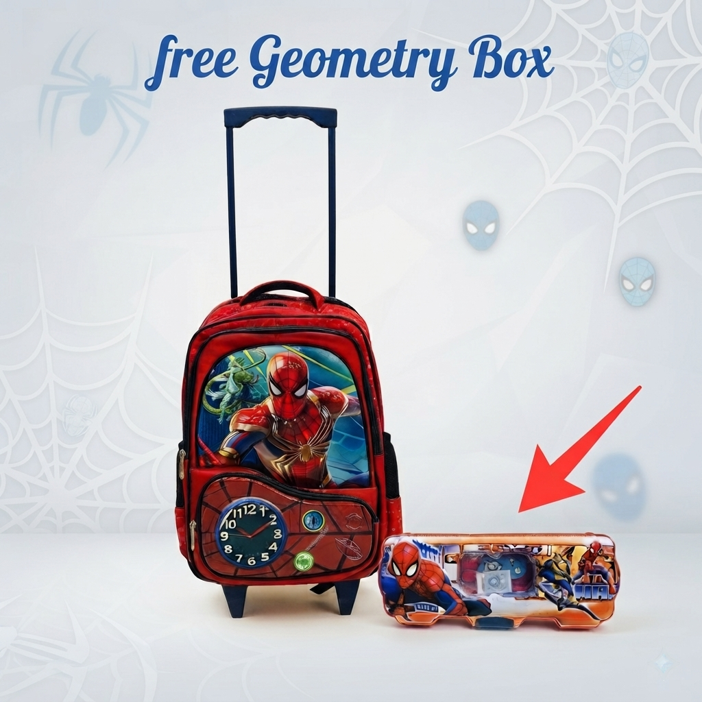 SpiderMan 3D Trolly School Bag