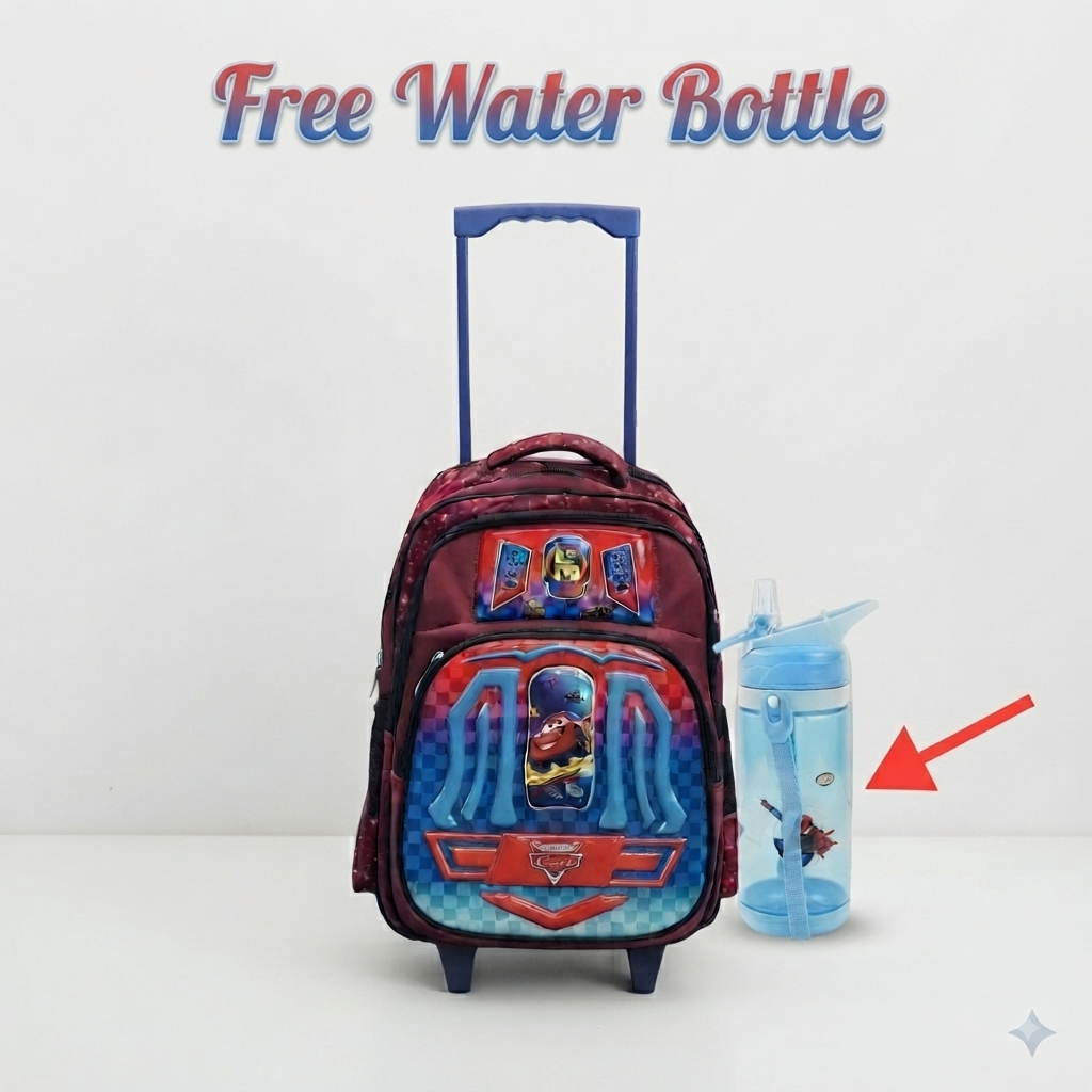 Car 95 3D Trolly School Bag